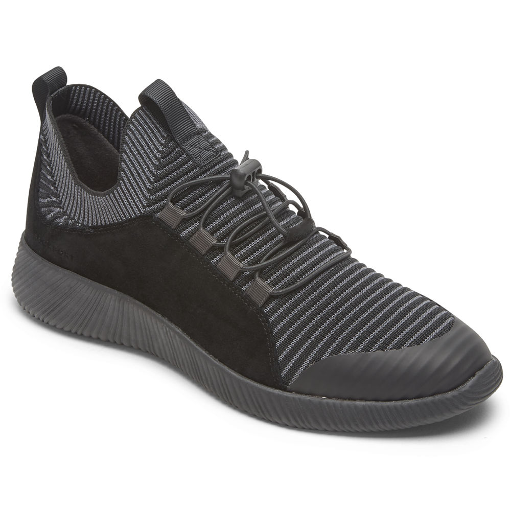 Rockport Singapore Womens Sneakers - City Lites Robyne Knit Bungee Black - AC0263784